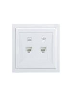 Розетка компьютерная + телефонная СП ZIMA IP20 механизм бел. LEZARD 704-0288-143