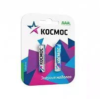 Элемент питания алкалиновый AAA/LR03 BP-2 (блист.2шт) КОСМОС KOCLR032BL