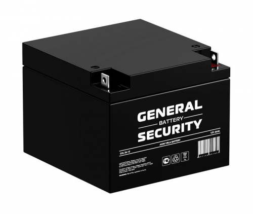Аккумулятор 12В 26А.ч General Security GSL26-12 фото 2