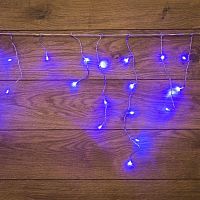 Гирлянда светодиодная "Айсикл" (бахрома) 1.8х0.5м 48LED син. 4.1Вт 230В IP20 провод прозр. Neon-Night 255-013