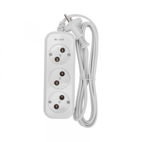 Удлинитель 3х3м без заземл. 2х0.75 бел. PROCONNECT 13-4206 фото 3