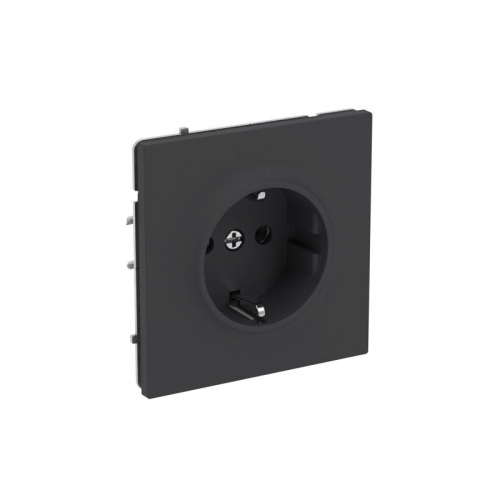 Розетка силовая KANT 2P+E без шторки черн. уголь DKC 7012033 фото 2