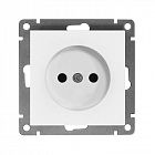 Розетка 1-м СП Афина 16А IP20 без заземл. механизм бел. Universal A0022