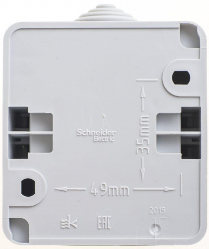 Выключатель 1-кл. ОП Этюд 10А IP44 10AX сер. SE BA10-041C фото 2