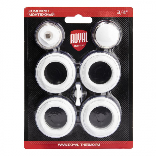 Комплект монтажный 1дюймх3/4дюйм бел. Royal Thermo НС-1614213 фото 9