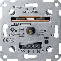 Механизм светорегулятора поворотного СП Merten Artec с индикатор. нагрузки 1000В.А SchE MTN5135-0000