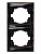 Рамка 2-х постовая вертикальная старинная бронза "Лама" TDM