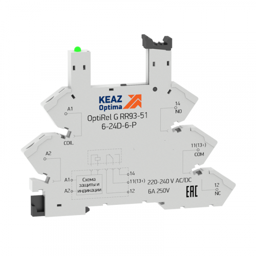 Розетка для реле OptiRel G RR93-01-110-125U-6-V КЭАЗ 281161
