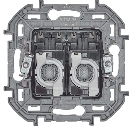 Розетка компьютерная 2-м Inspiria RJ45 кат.5E UTP сл. кость IEK 673836 фото 4