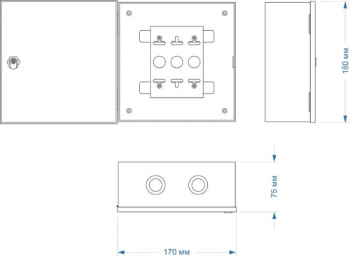 Коробка распределительная 180х170х75мм DB-30P-NS на 30 пар Cabeus 7776c фото 4