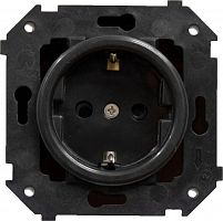 Розетка СП ретро 16А IP20 с заземл. мезанизм черн. Bironi B3-101-23