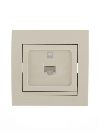 Розетка компьютерная СП Deriy RJ45 крем. LEZARD 702-0303-139