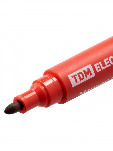 Маркер перманентный 1-3 мм, красный (пакет) круглый наконечник TDM фото 4