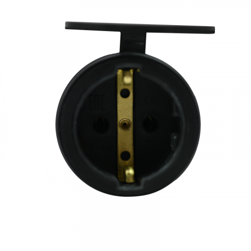 Розетка 1-м MultiSet 16А 250В IP44 с заземл. каучук черн. SE MST4002BK фото 4