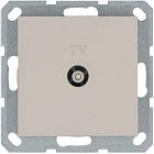 Розетка телевизионная проходная TV Ф9.5мм механизм тауп Jasmart G6002T