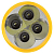 Фонарь TB4L 4хLED пластик 3хAAA полиб. Трофи Б0025679