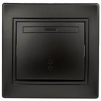 Переключатель 1-кл. СП Plano 10А IP20 1-103-05 250В антрацит Intro Б0053750