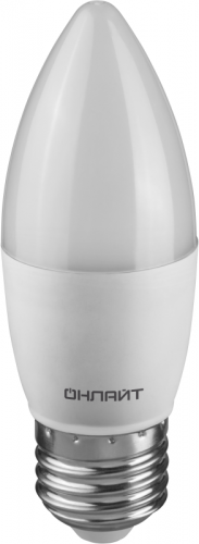 Лампа светодиодная 90 456 OLL-C37-15-230-4K-E27-FR 15Вт свеча 4000К нейтр. бел. E27 1500лм 176-264В ОНЛАЙТ 90456