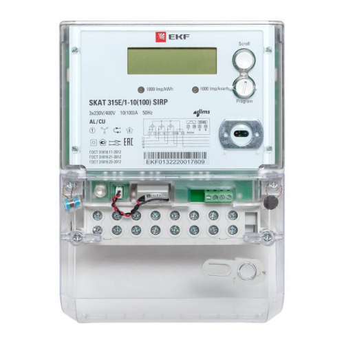 Счетчик Skat 315E/1-10(100) SIRP 3ф EKF 31502R фото 2