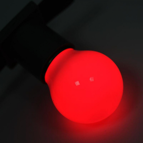Лампа светодиодная 2Вт шар d45 5LED красн. E27 Neon-Night 405-112 фото 3