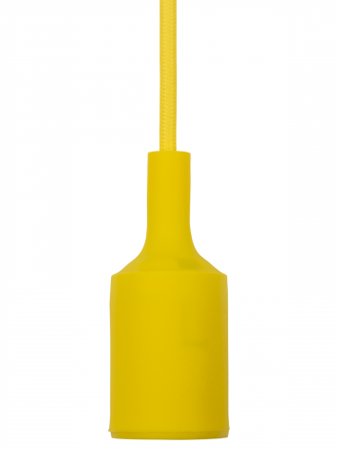 Патрон пластиковый Е27 с подвесом 1 м, желтый TDM фото 6