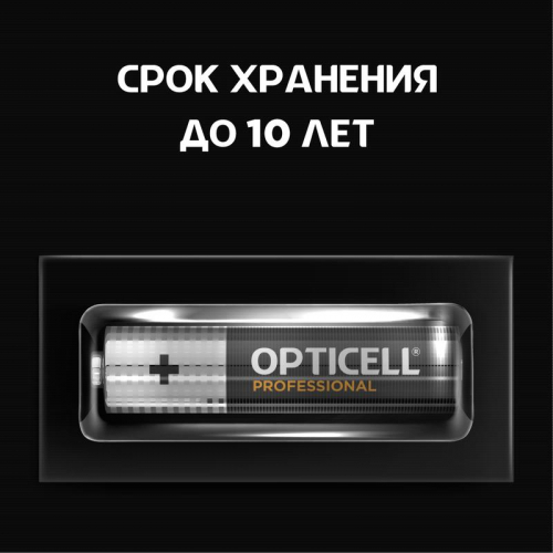 Элемент питания алкалиновый AAA/LR03 (блист. 4шт) Professional Opticell 5052002/6052002 фото 2