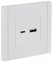 Розетка USB A+C 18Вт FORTE&PIANO FP251 бел. IEK FP-U22-018-K01