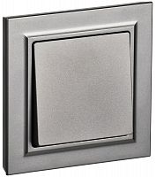Выключатель 1-кл. СП BRITE ВСР10-1-0-БрС 10А в сборе сталь IEK BR-V10-0-10-K46-F