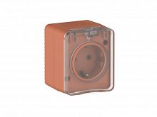 Розетка 1-м ОП AtlasDesign PROFI 16А IP54 250В заземл. защ. шторки терракот. SE ATN547045