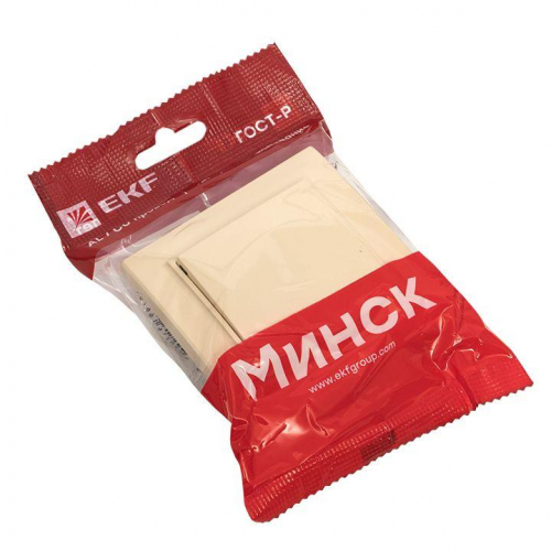Выключатель 1-кл. СП Минск 10А IP20 беж. EKF ERV10-021-20 фото 3