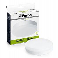 Лампа светодиодная LB-453 12Вт 4000К GX53 230В FERON 25835