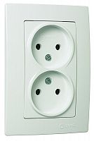 Розетка 2-м СП Lillium NaturalKare 16А 250В без заземл. бел. Makel 32001017