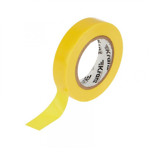Изолента ПВХ 0.13х15мм 20м желт. (уп.10шт) Kranz KR-09-2602 фото 4