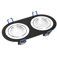 Светильник DL2812 G5.3 MR16 потолочн. встраив. черн. хром FERON 48462