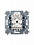 Выключатель 2-кл. СП Levit IP20 бел./дым. черн. ABB 2CHH590545A6062