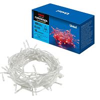 Гирлянда светодиодная ULD-S1000-100/DTA RED IP20 10м 100 LED красн. свет провод прозр. Uniel UL-00008666