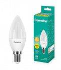 Лампа светодиодная LED12-C35/830/E14 12Вт свеча матовая 3000К тепл. бел. E14 220В Camelion 13687