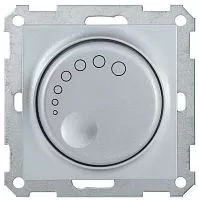 Механизм светорегулятора поворотного СП Bolero СС10-1-1-Б 600Вт с индикацией серебр. IEK EDB11-0600-K23