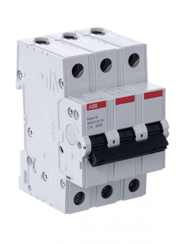 Выключатель автоматический модульный 3п C 16А 4.5кА Basic M BMS413C16 ABB 2CDS643041R0164 фото 4