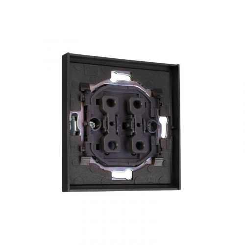 Выключатель 2-кл. СП STRONG MIELE 10А графит Kranz KR-78-0706-6 фото 6