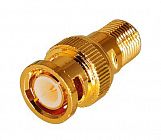 Переход гнездо F - штекер BNC GOLD Rexant 05-3201-1