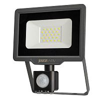 Прожектор светодиодный PFL-C3 SENSOR 20Вт 6500К IP65 ДО закален. прозр. стекло датчик движения инфракрасный Pro JazzWay 5026926A