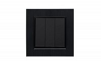 Выключатель 3-клав. 1 вход 3 выхода Karea LINE STAR чер. Makel 86054091