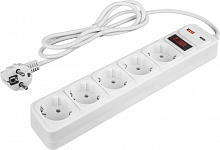 Фильтр сетевой 5х3м 10А IP20 90 882 OSP-USB-05-300-ESC-3х0.75-WH бел. ОНЛАЙТ 90882