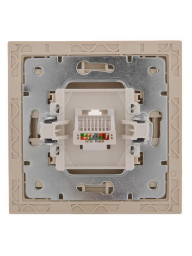 Розетка компьютерная СП Rain RJ45 крем. LEZARD 703-0303-139 фото 2