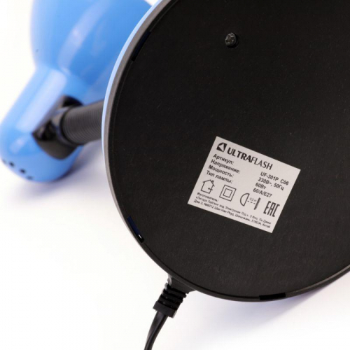 Светильник UF-301P С06 настол. 230В 60Вт син. Ultraflash 12369 фото 3