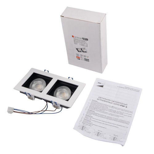 Светильник светодиодный PSP-S 212 2х8Вт 4000К IP40 24град. ДВО карданный бел. JazzWay 5005655 фото 4