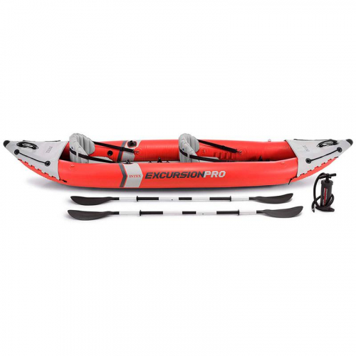 Байдарка надувная 68309NP "Excursion Pro K2" 384х94х46см алюм. весла 218см насос INTEX 6941057413242 фото 6