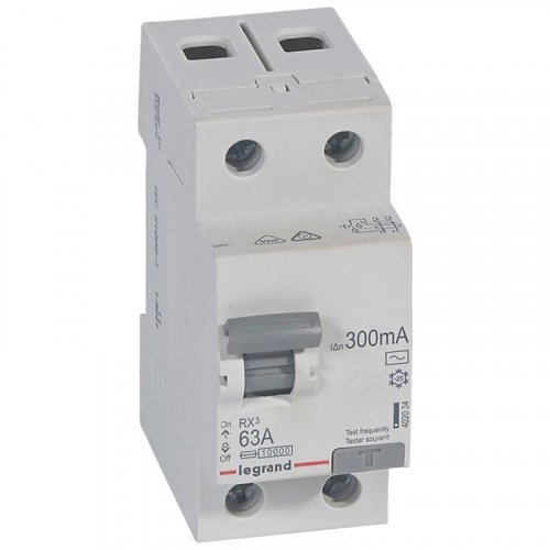 Выключатель дифференциального тока (УЗО) 2п 63А 300мА тип AC RX3 Leg 402034 фото 2
