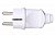 Вилка ABS-пластик прямая с/з 16А 250В IP20 бел. Duwi 30465 4